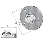 SKF 4-gaats flenslagerblok 4-kt serie FYJ