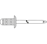 PolyGrip grootbereik-blindklinknagel alu/staal