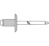 Blindklinknagel alu/staal, grootkop GK 16, Gesipa